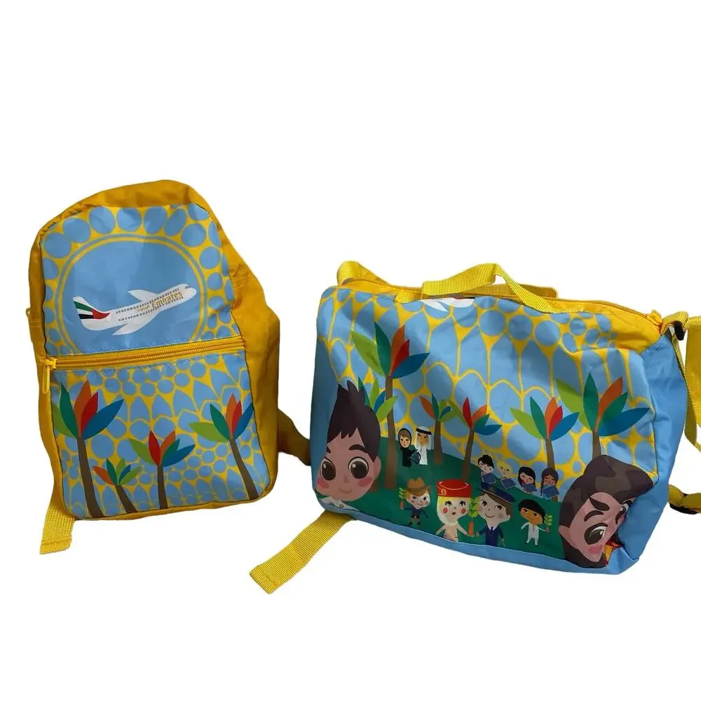 EMIRATES Airline Expo 2020 Dubai Kids Travel Set - Backpack and Small Duffel Bag
